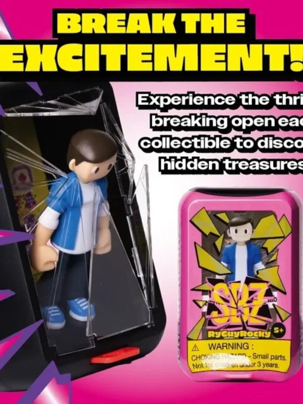 ScreenBreakZ Gamerz Collectible Figures, RyGuyRocky, Unique Designs & Rare